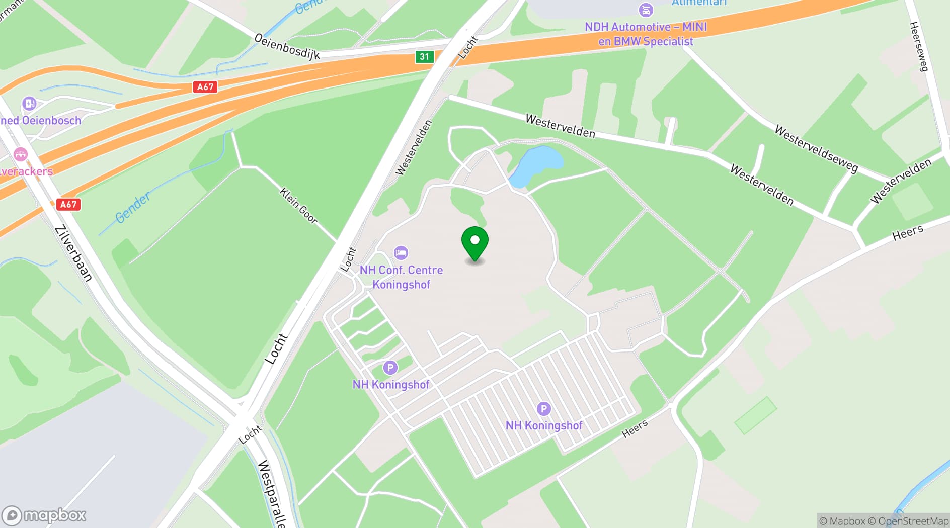 Map showing NH Conference Centre Koningshof