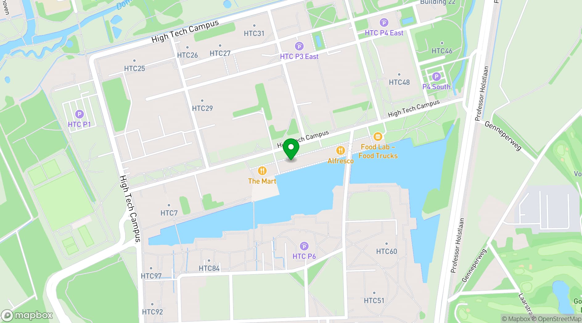 Map showing Conference Center High Tech Campus