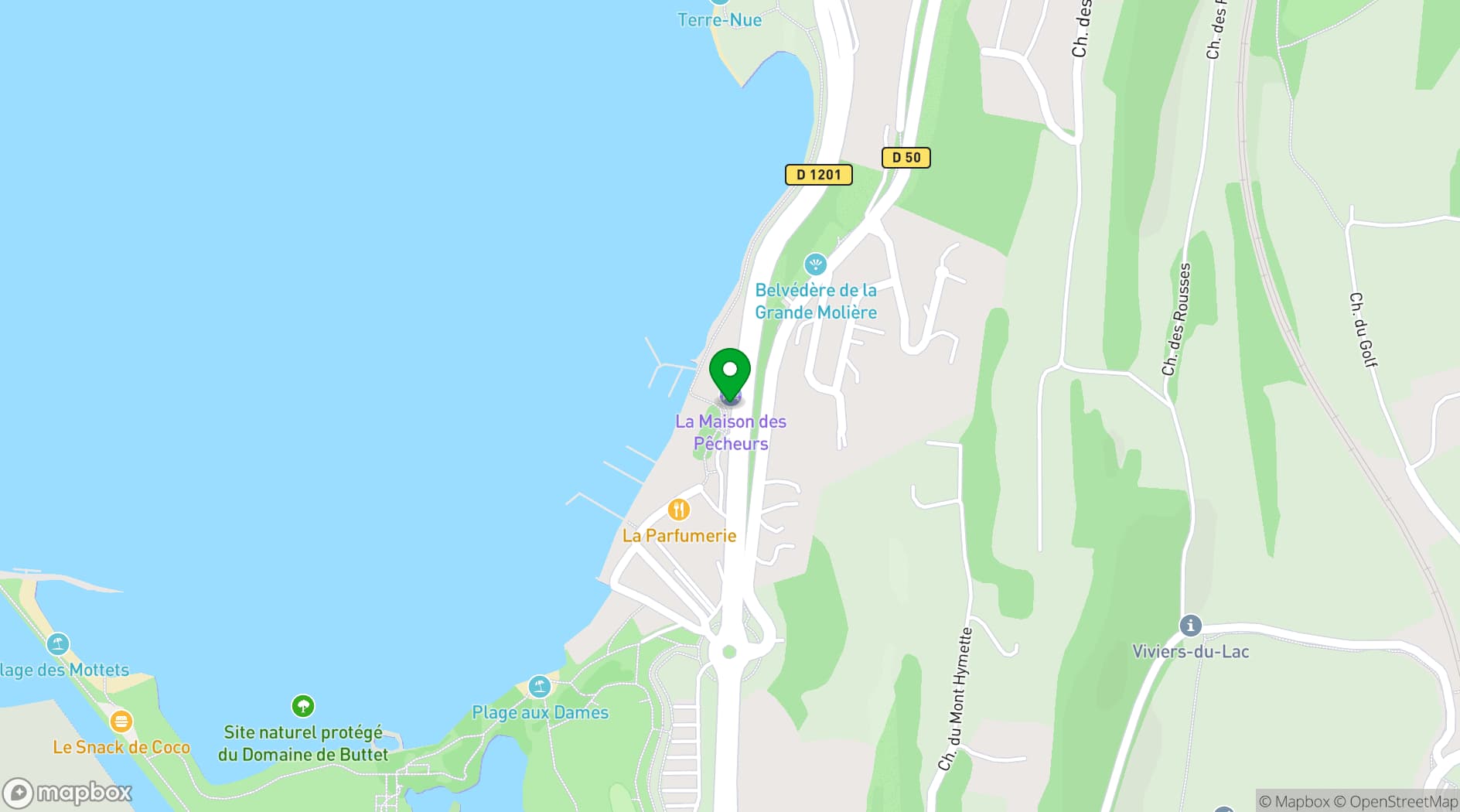 Map showing La Maison des Pêcheurs