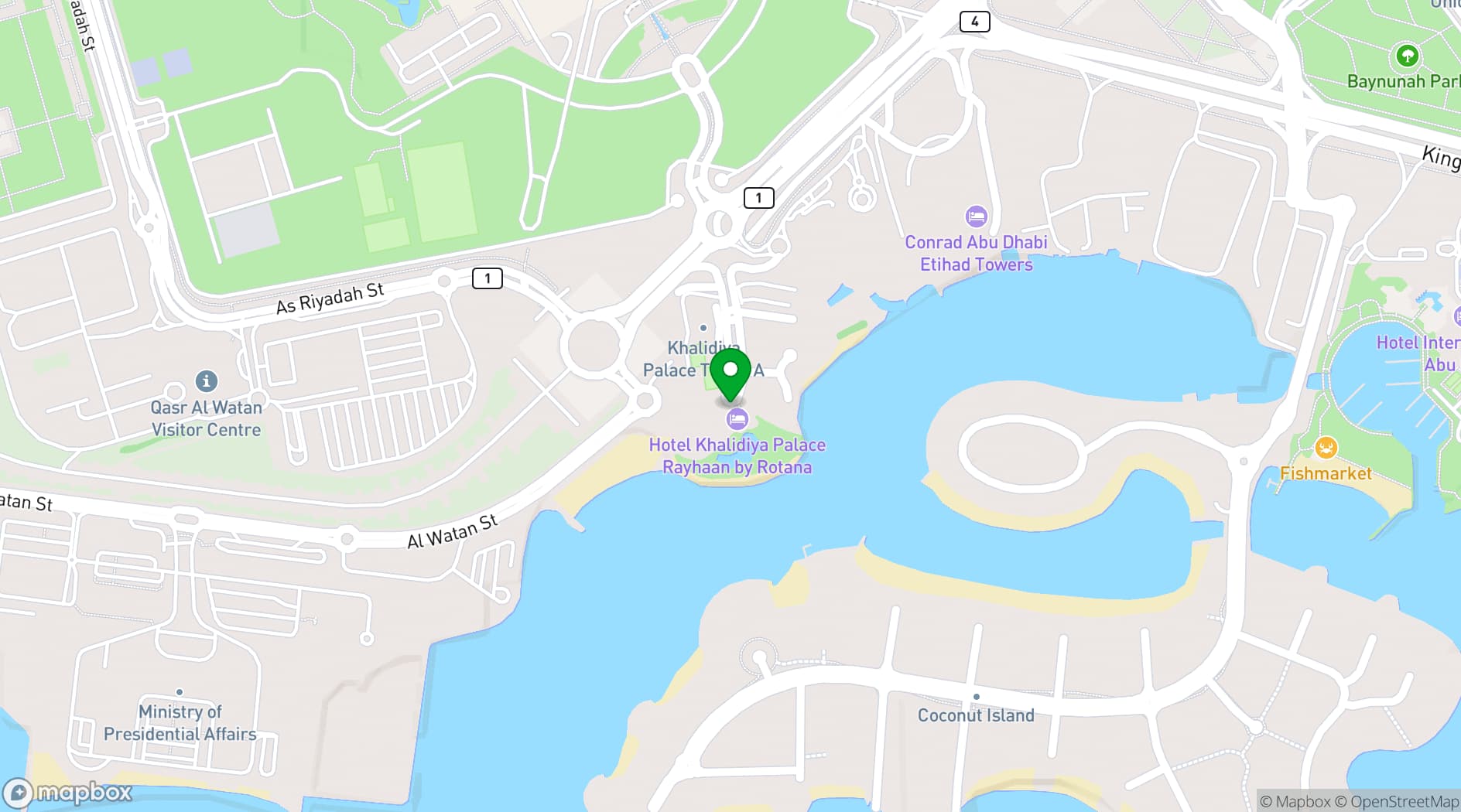 Map showing Khalidiya Palace Rayhaan by Rotana