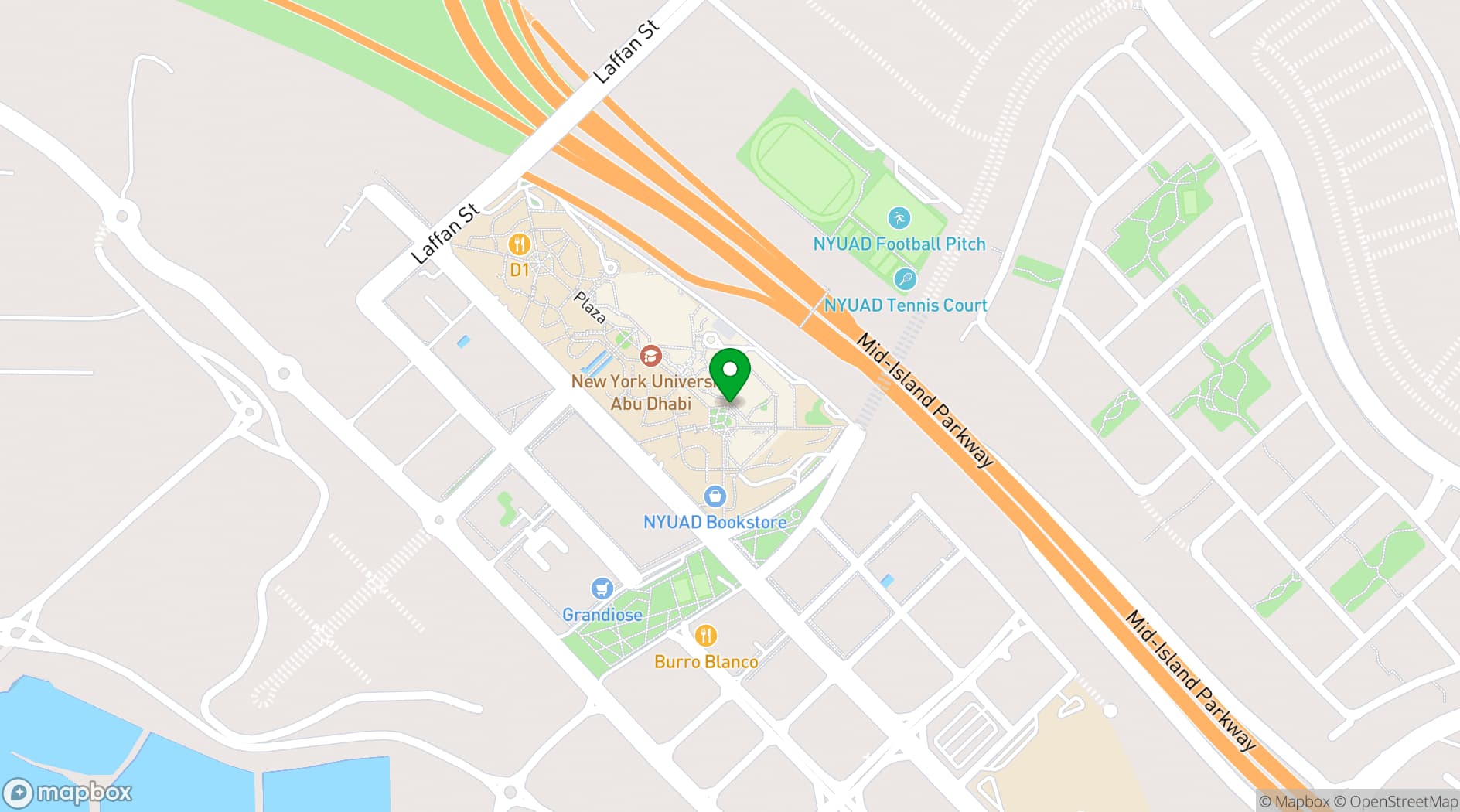 Map showing Performing Arts Center