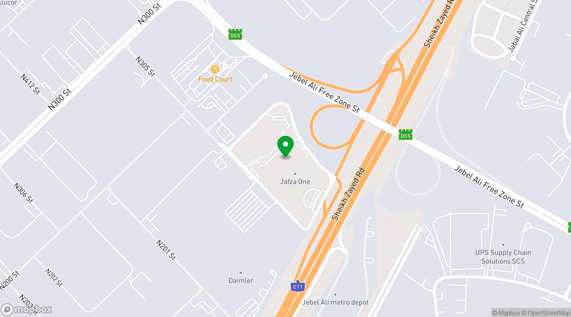 Map showing Jafza One Convention Centre