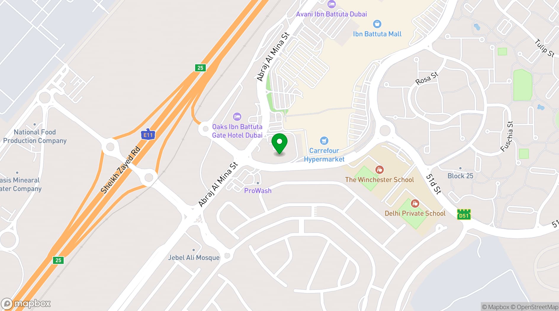 Map showing Dance and Dazzle Studio