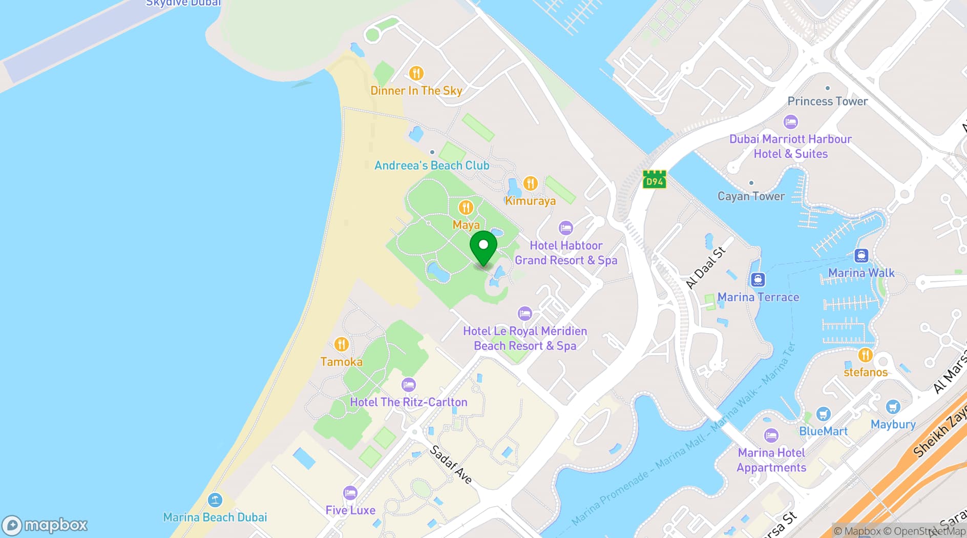Map showing The Lunatic Fringe
