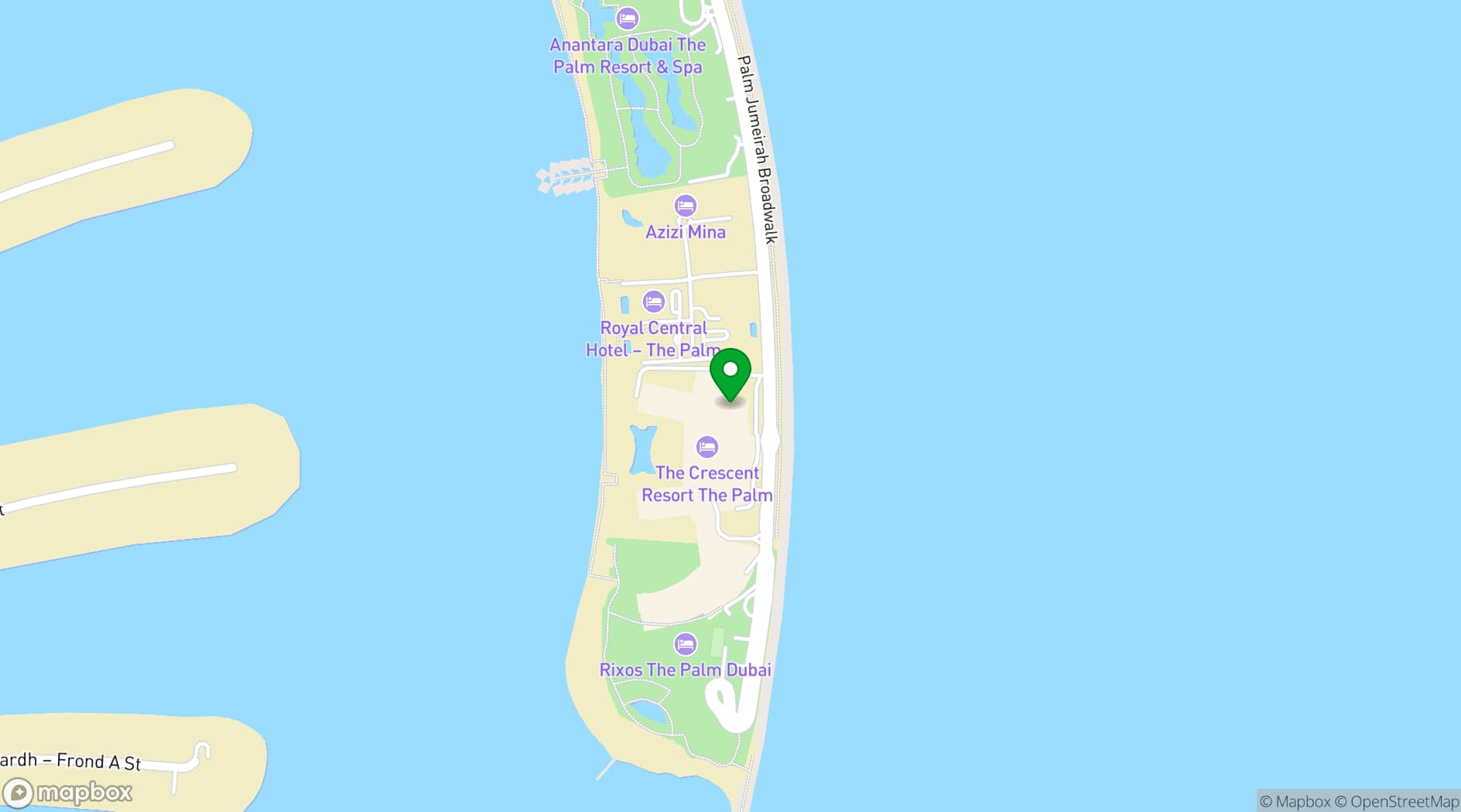 Map showing Taj Exotica Resort & Spa