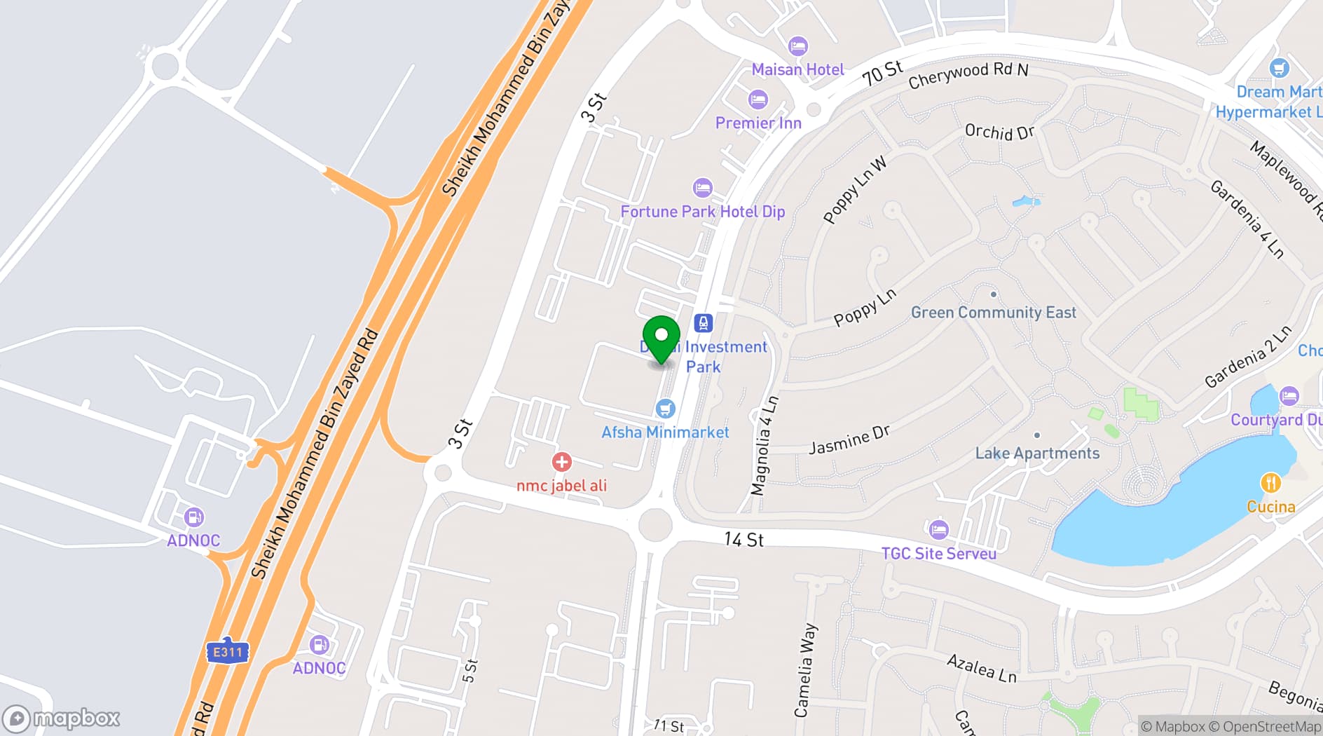 Map showing European Business Centre