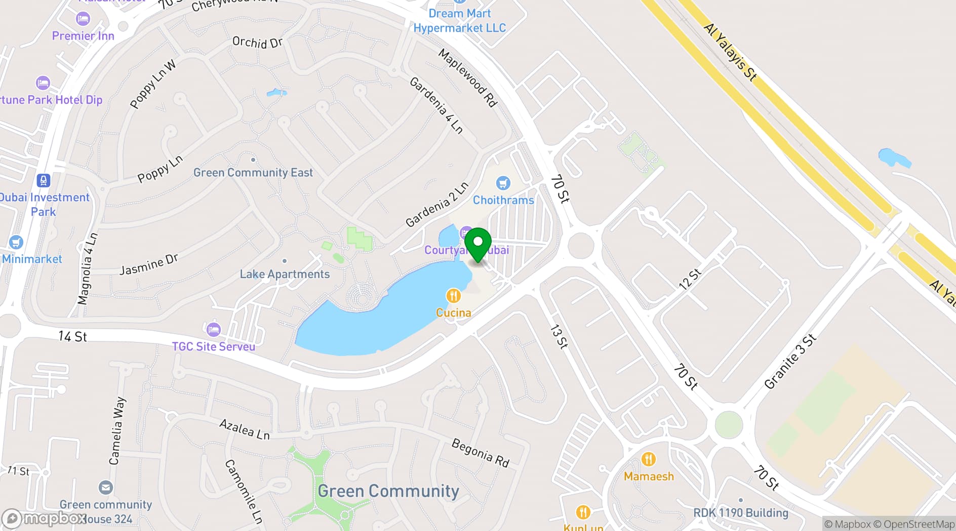 Map showing Copthorne Lakeview Hotel