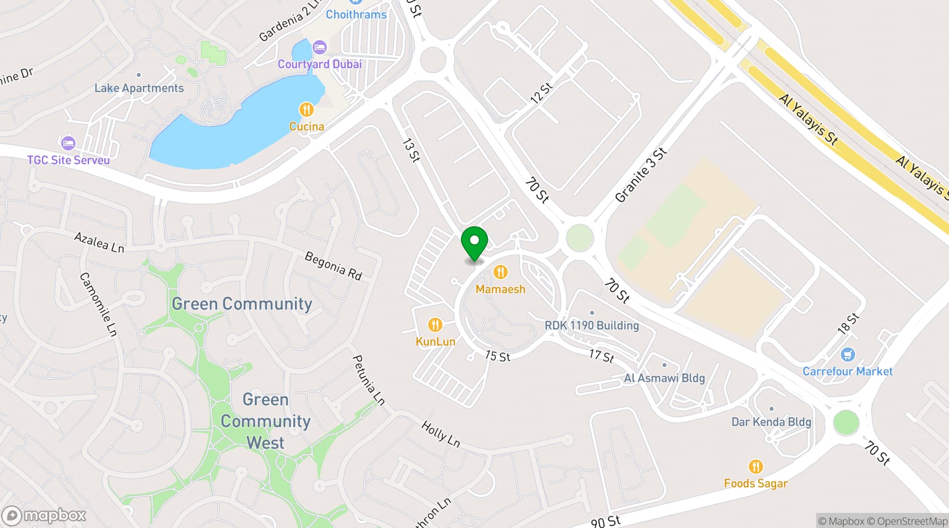 Map showing Copthorne Lakeview Hotel