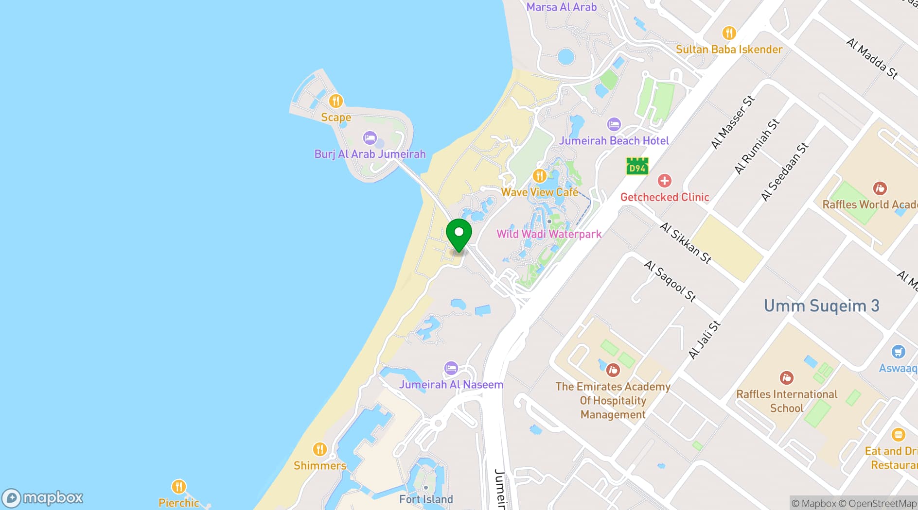 Map showing Summersalt Beach Club