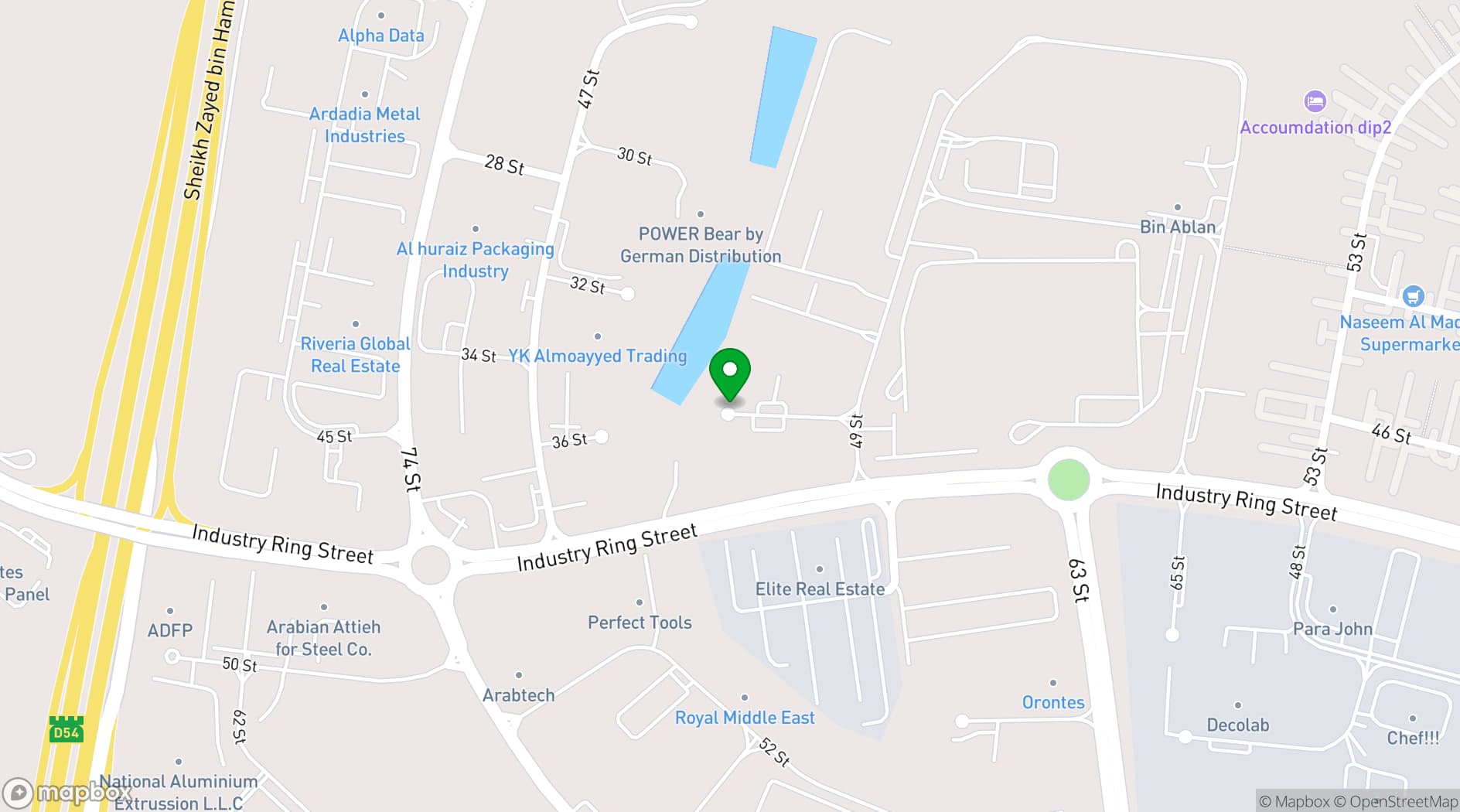 Map showing The Space