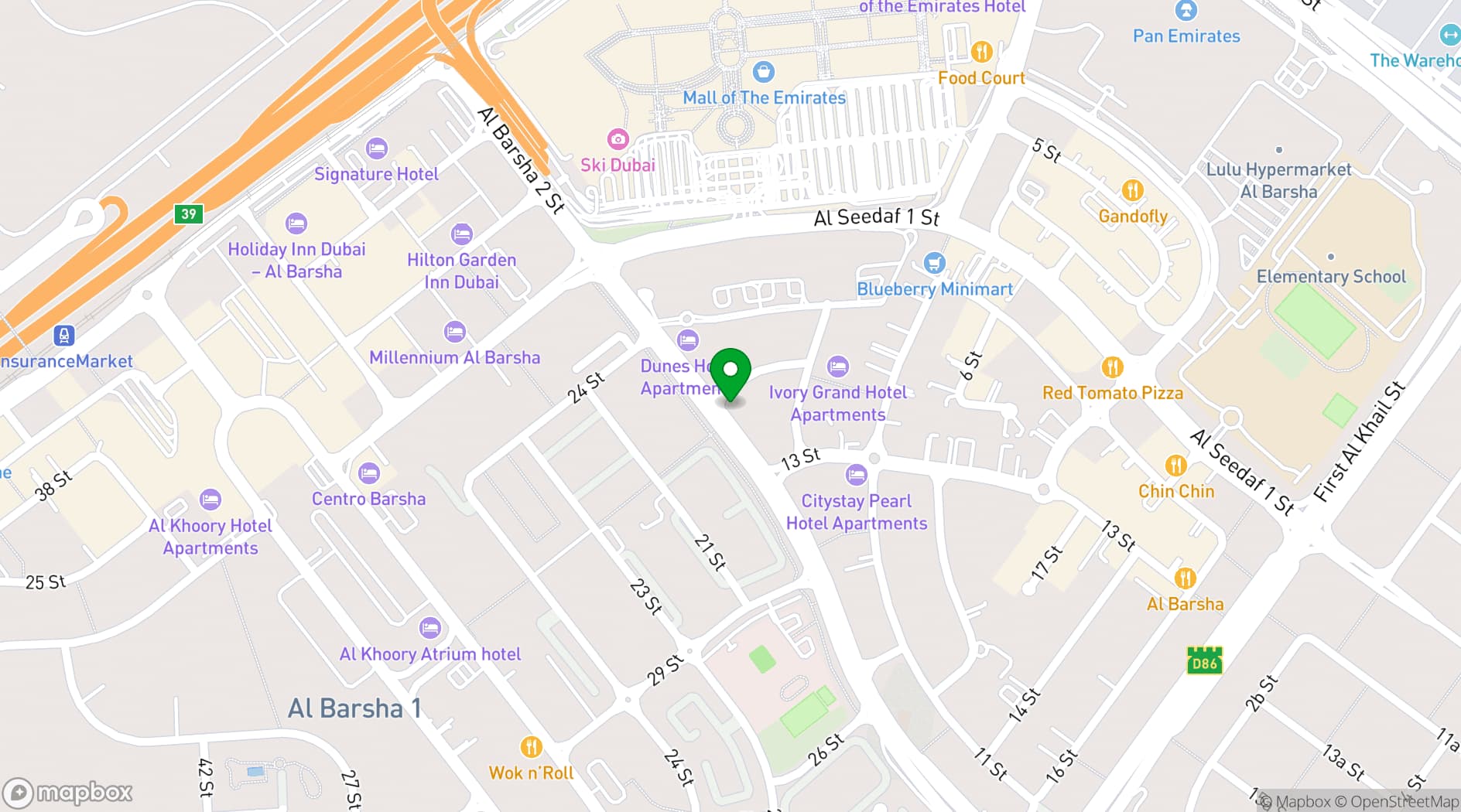 Map showing Elite Byblos Hotel