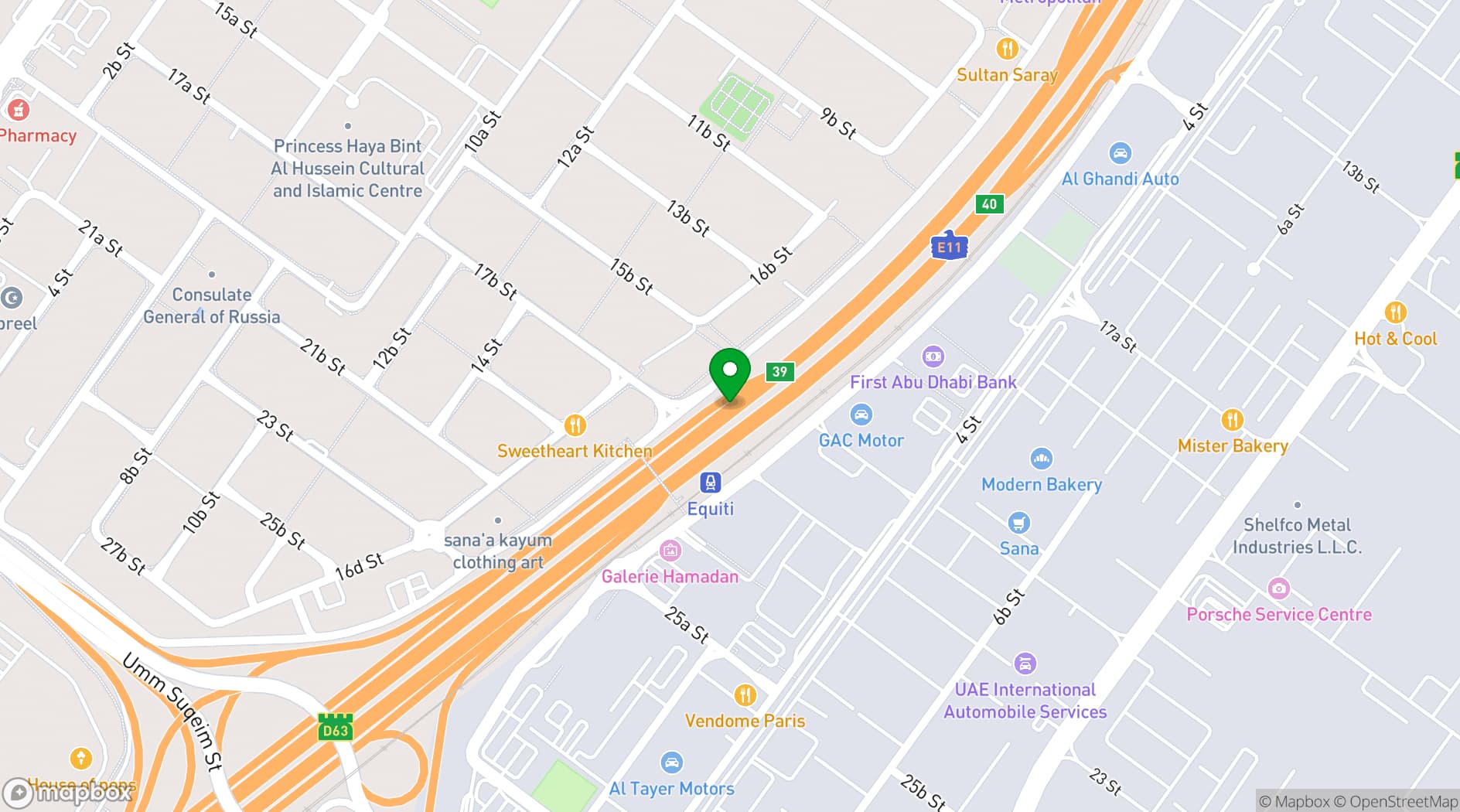 Map showing The Ritz-Carlton, Dubai International Financial Centre