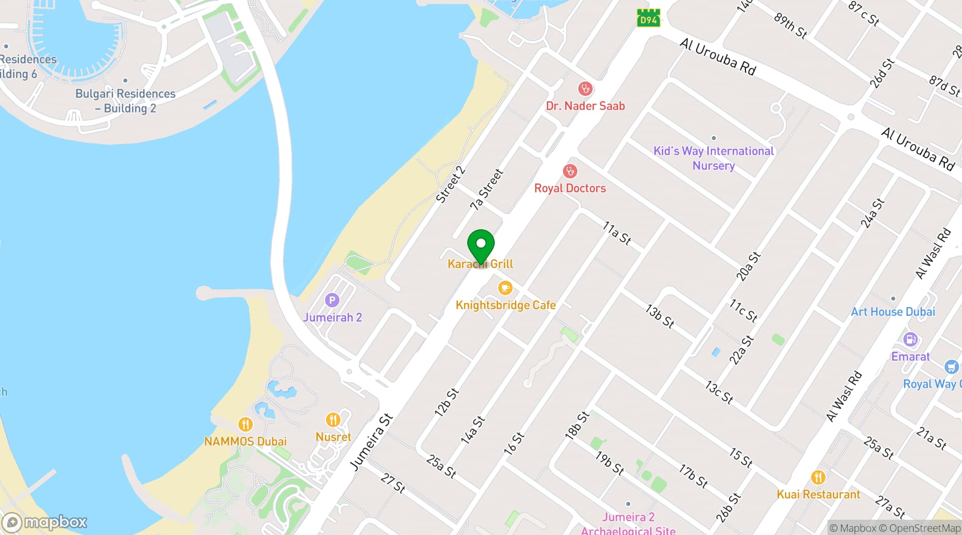 Map showing Karachi Grill Restaurant