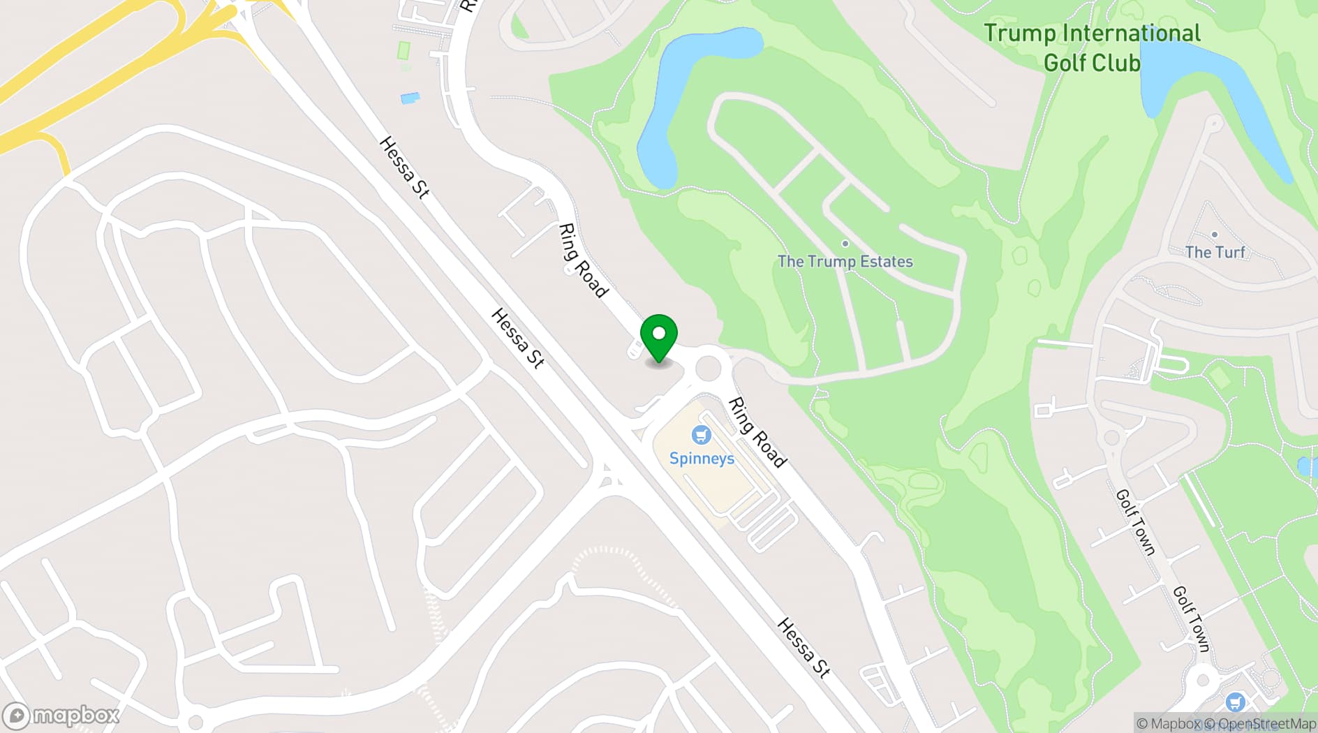 Map showing Radisson Hotel Dubai DAMAC Hills