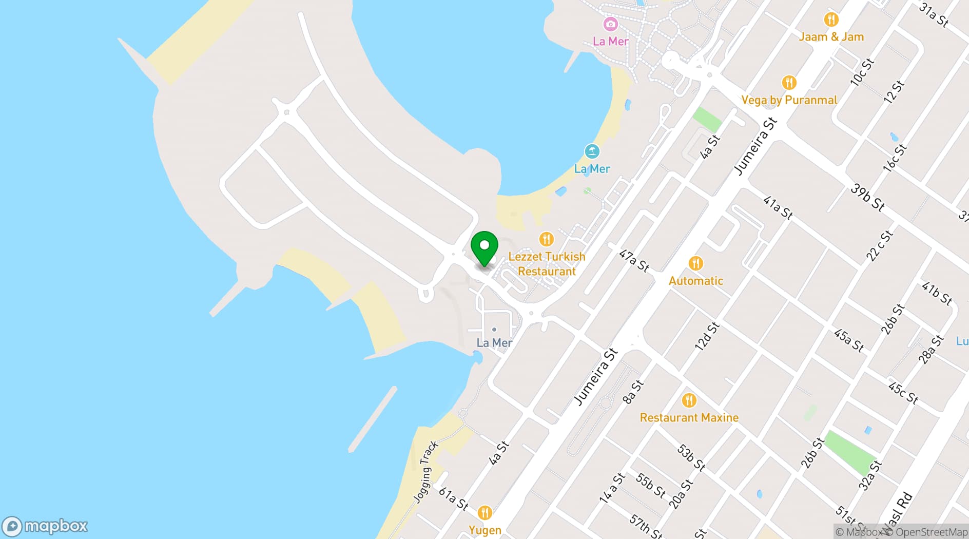 Map showing Rove JBR