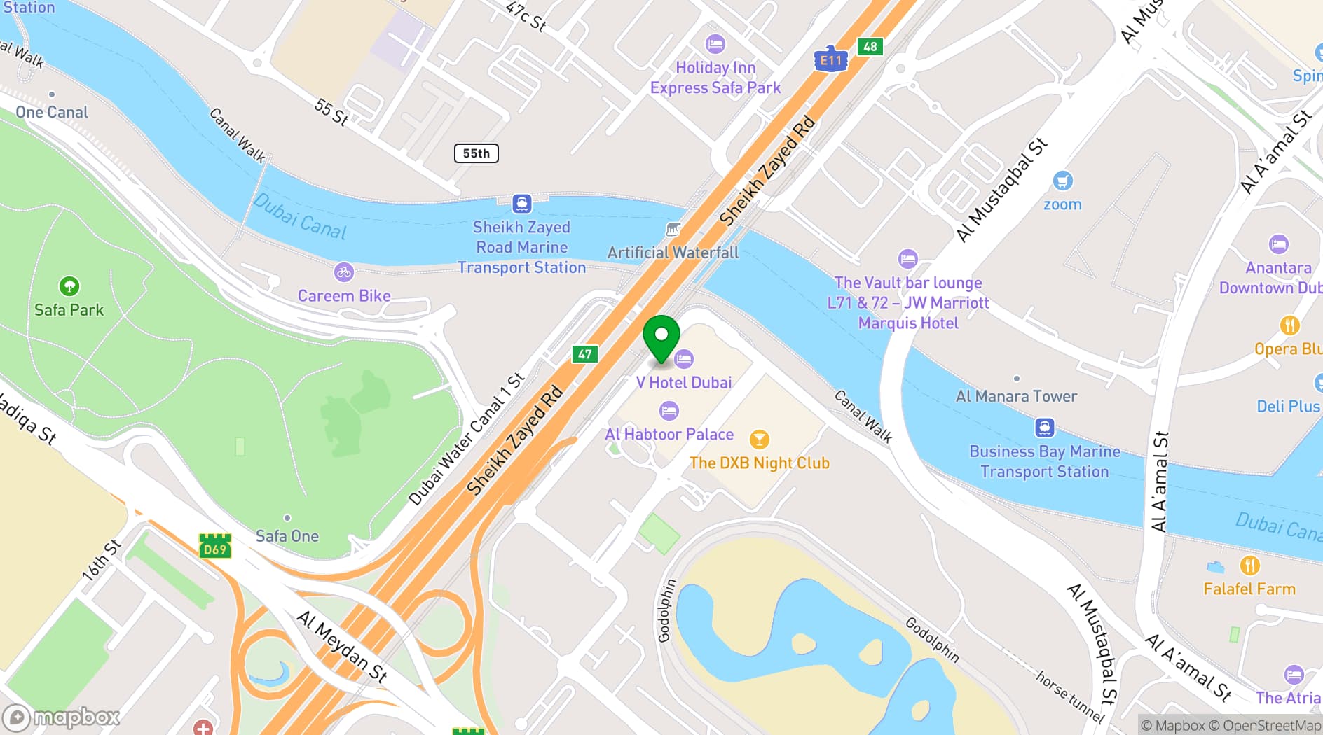 Map showing La Perle by Dragone