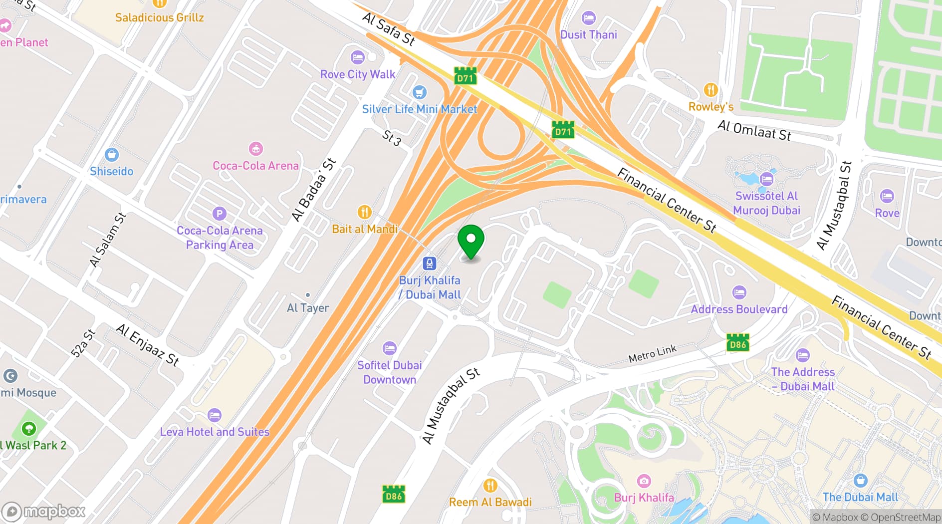 Map showing CÉ LA VI Dubai