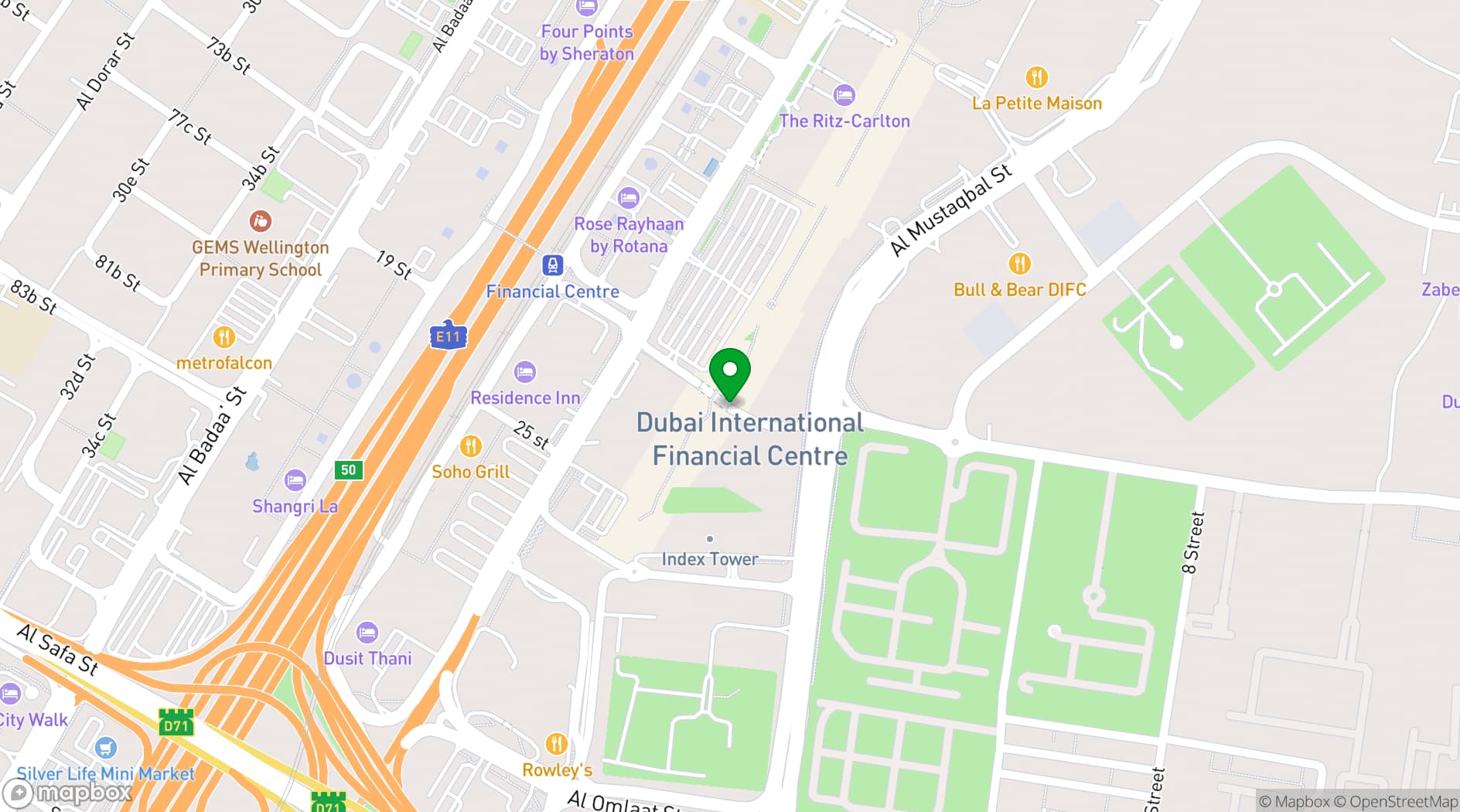 Map showing Chic Nonna Dubai