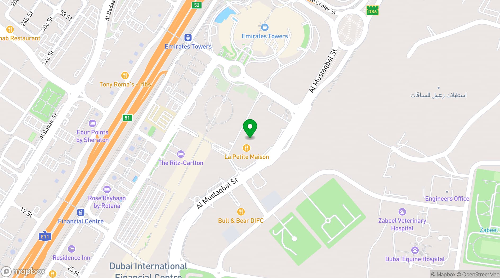 Map showing Roberto's