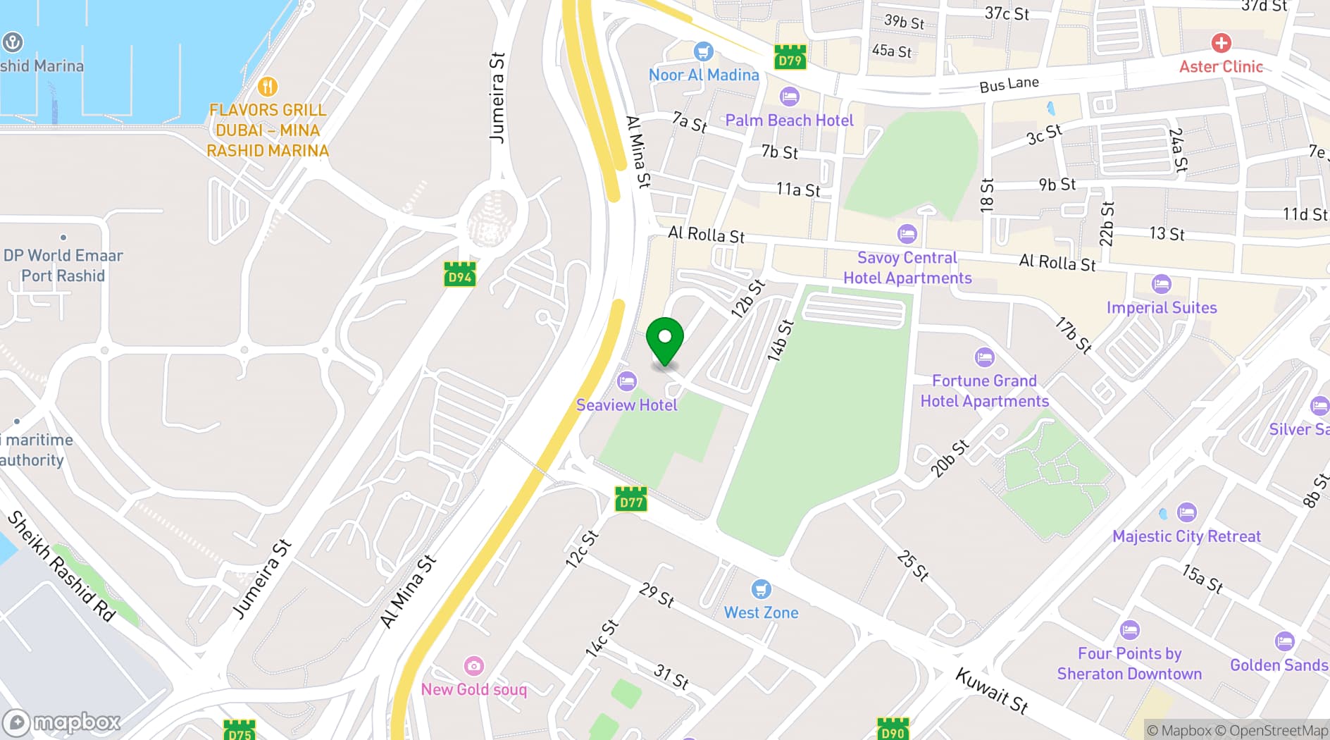 Map showing The Canvas Hotel MGallery Hotel Collection