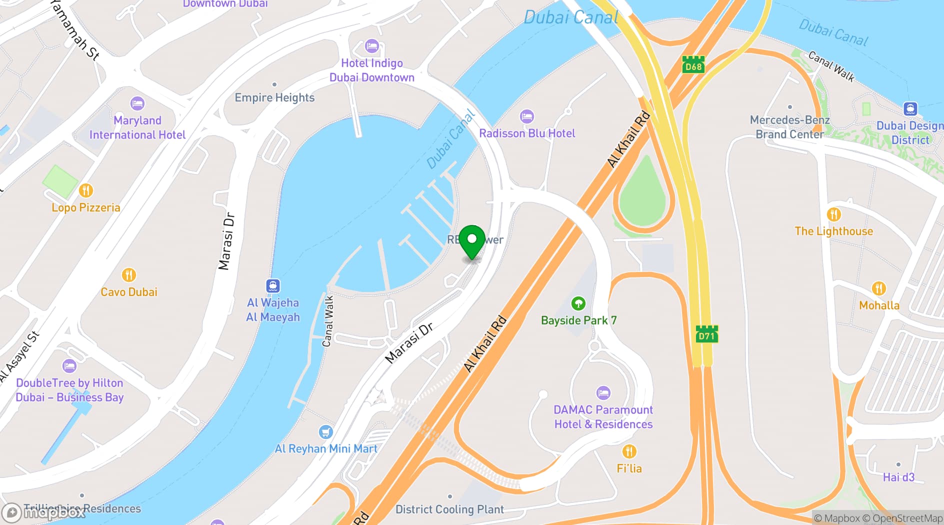 Map showing The Lana