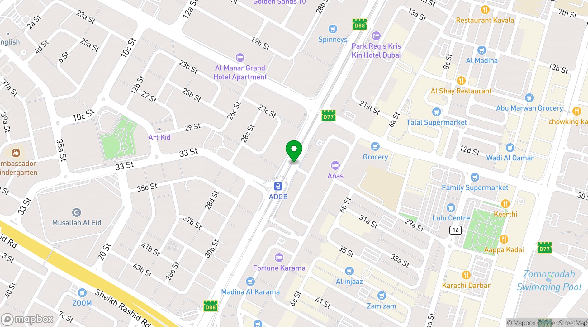 Map showing Park Regis Kris Kin