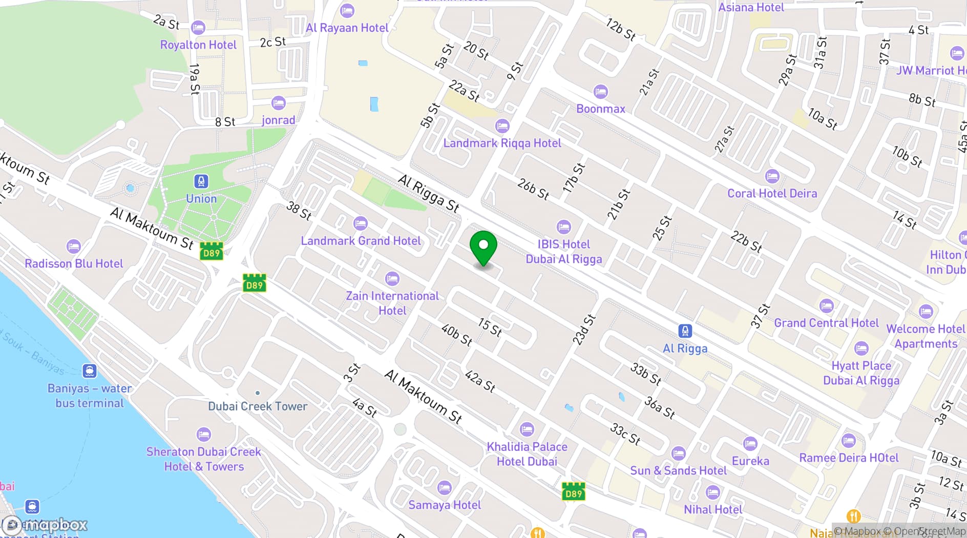 Map showing Landmark Summit Hotel