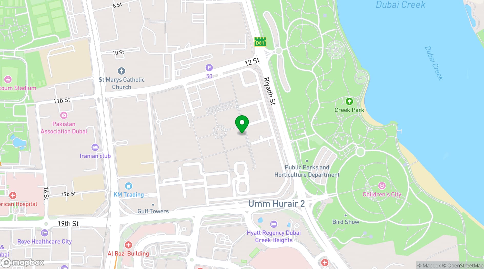 Map showing Sofitel Dubai The Obelisk