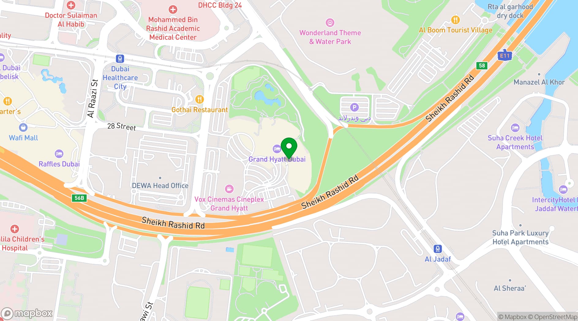 Map showing Conference and Exhibition Centre