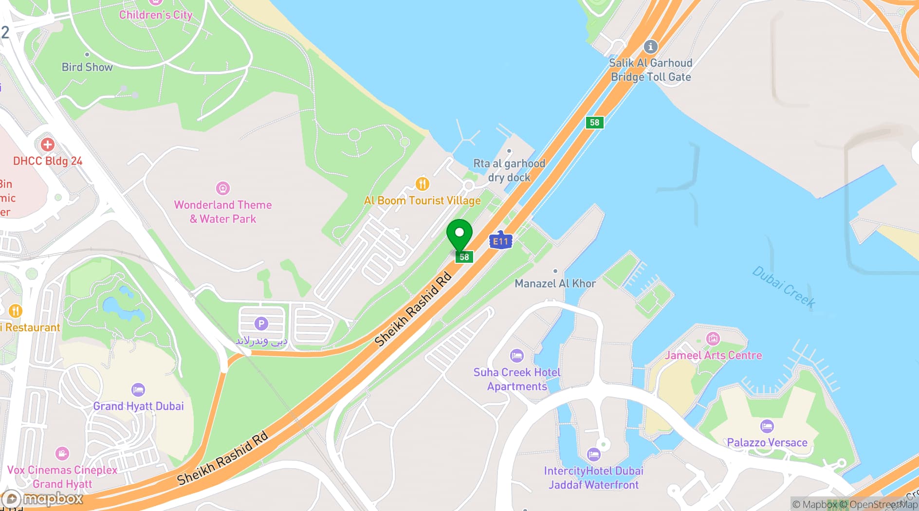 Map showing Sofitel Dubai The Obelisk