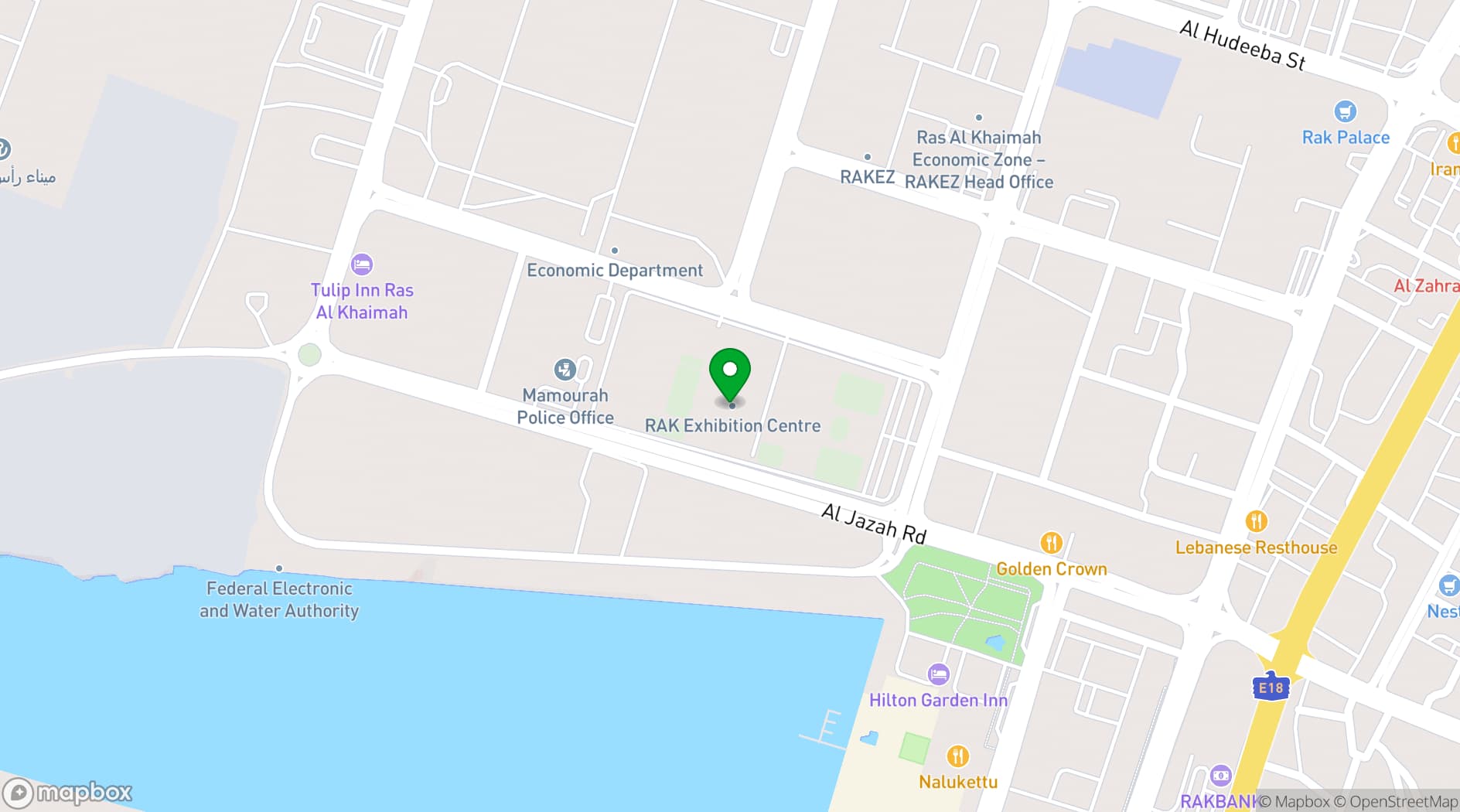 Map showing RAK Expo