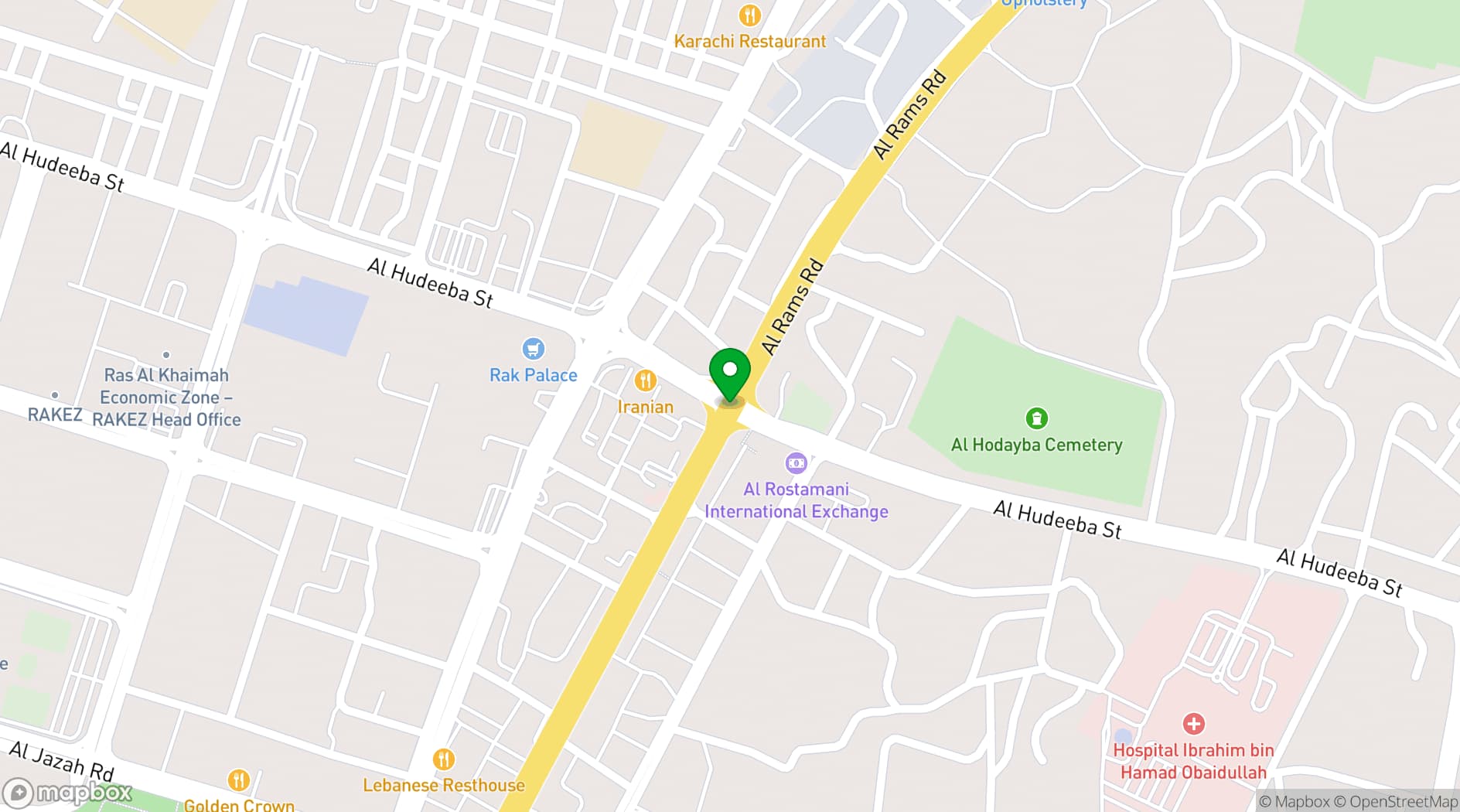 Map showing InterContinental Ras Al Khaimah Mina Al Arab Resort & Spa