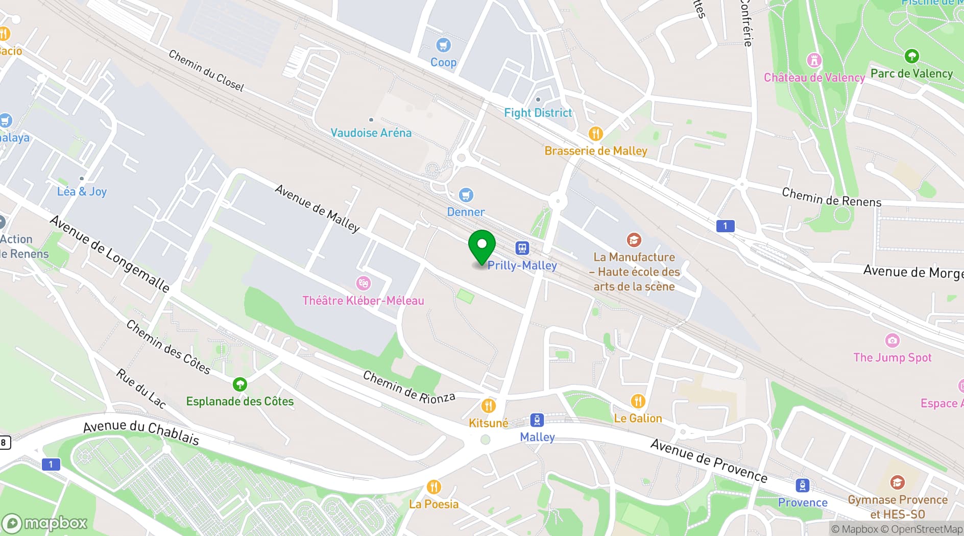 Map showing Central Malley