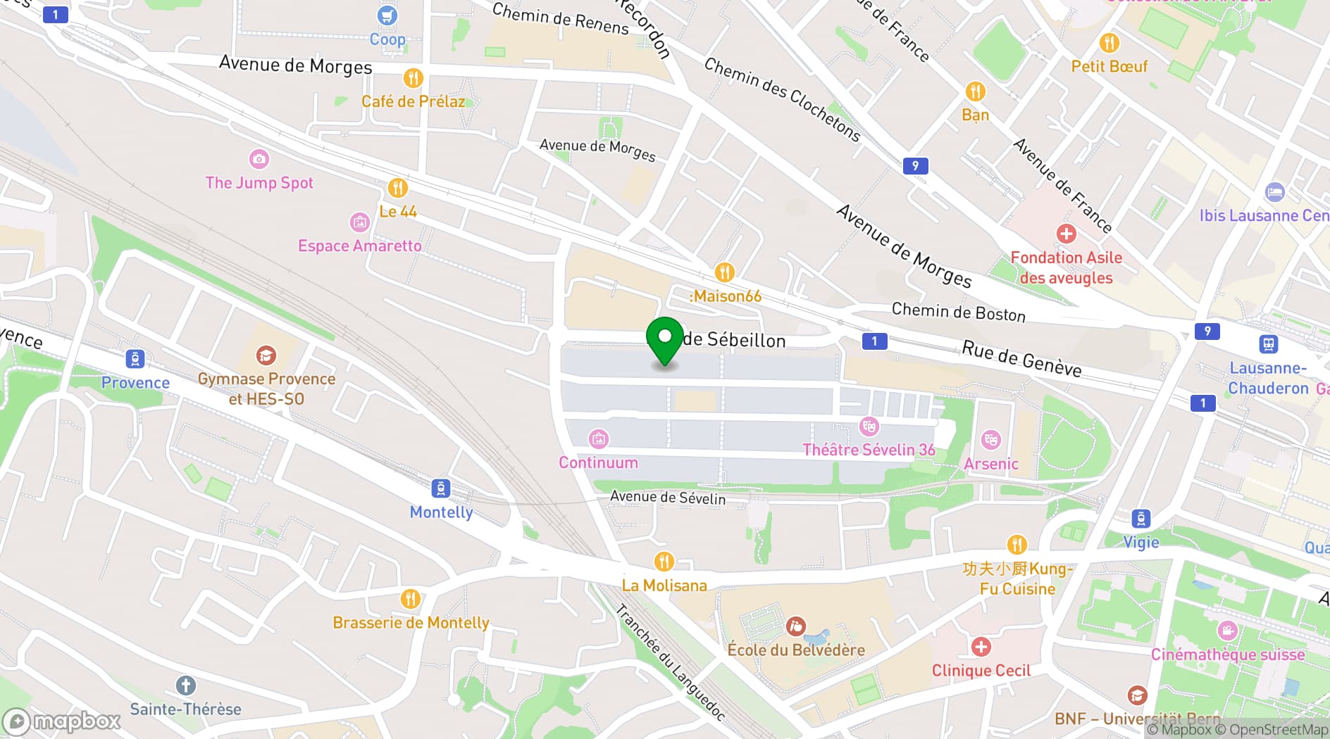 Map showing Résidence Sev52