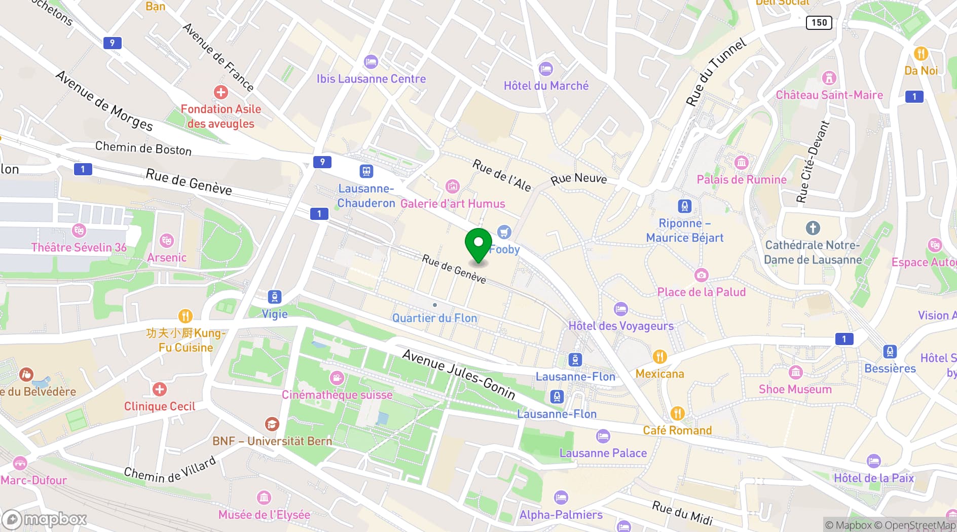 Map showing Salle Métropole