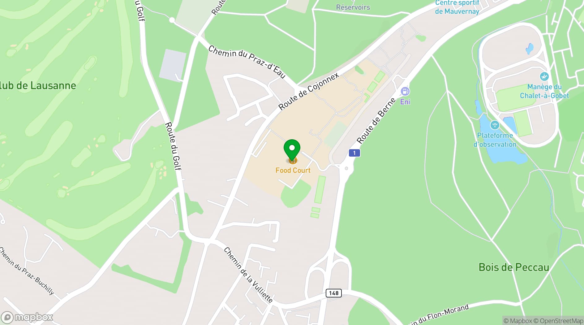 Map showing EHL Innovation Hub