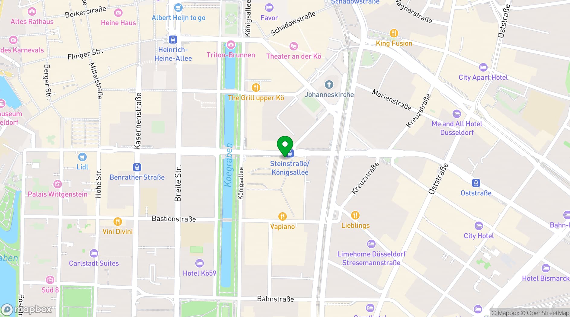 Map showing Ruby Coco Hotel & Bar