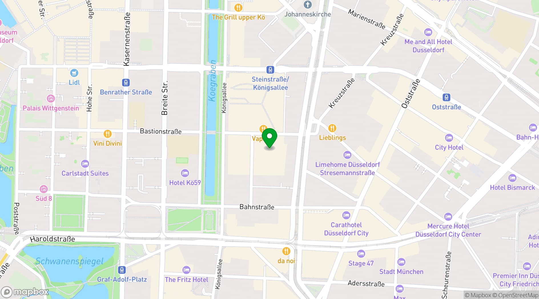 Map showing Mindspace Grünstraße