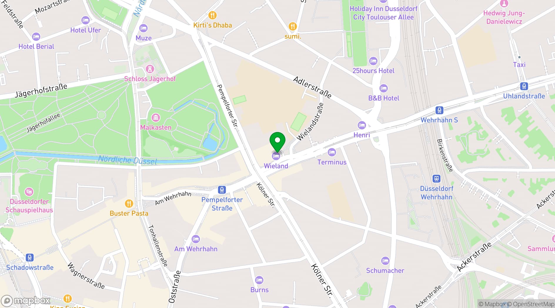 Map showing Business Wieland Hotel