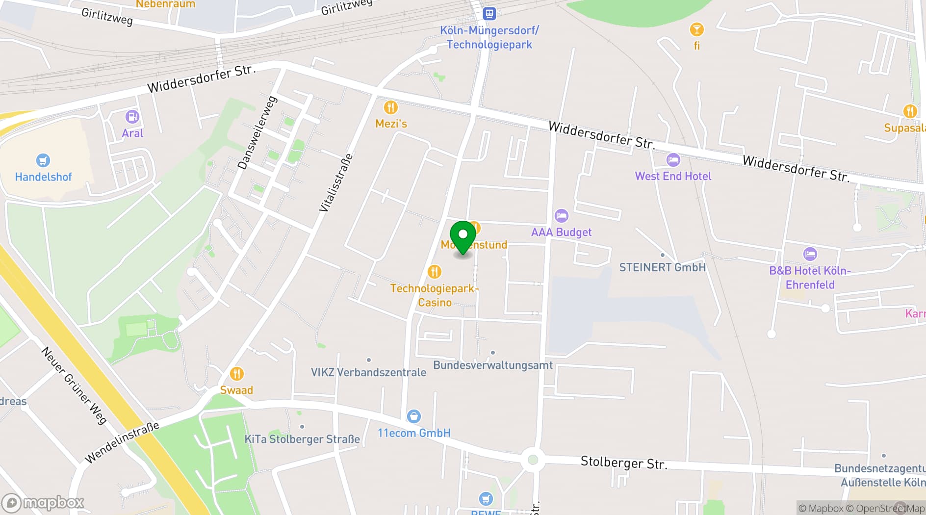 Map showing PARK.cologne