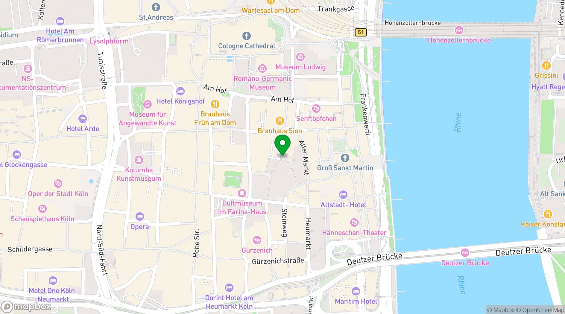 Map showing Legend Hotel