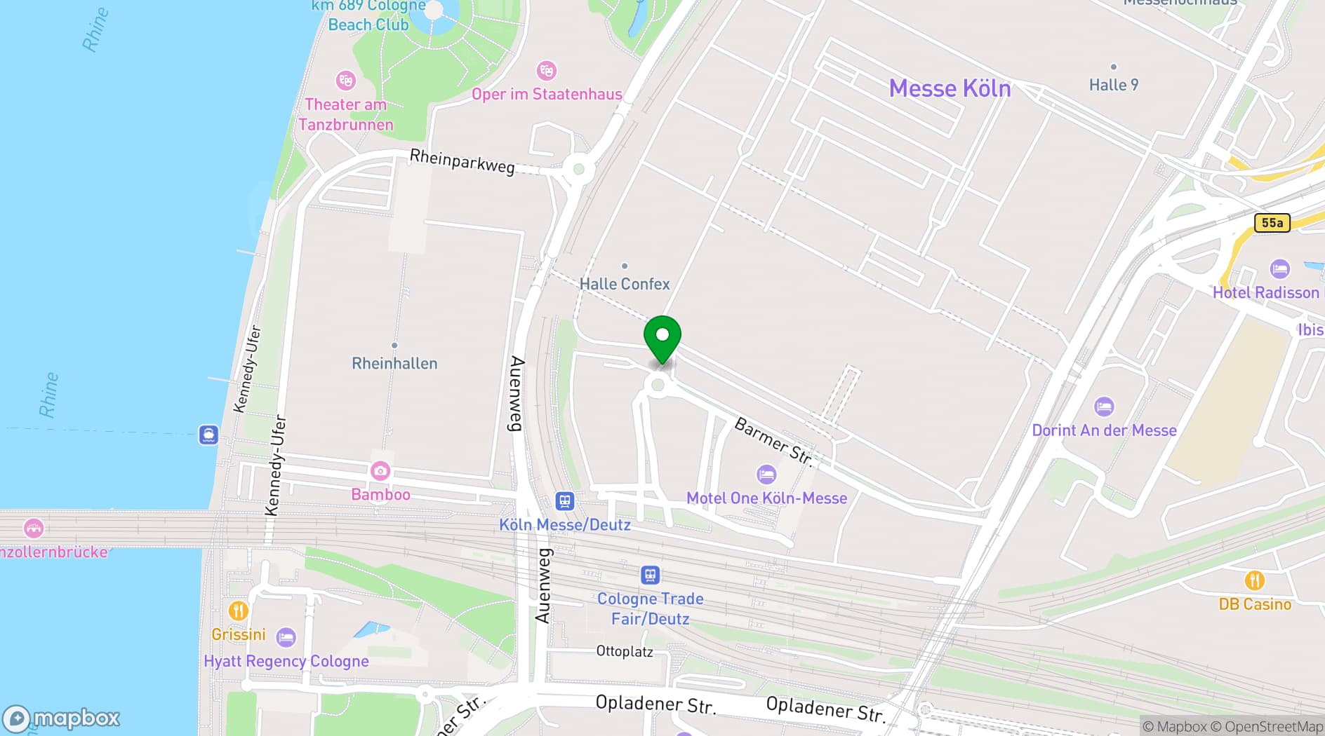 Map showing Confex