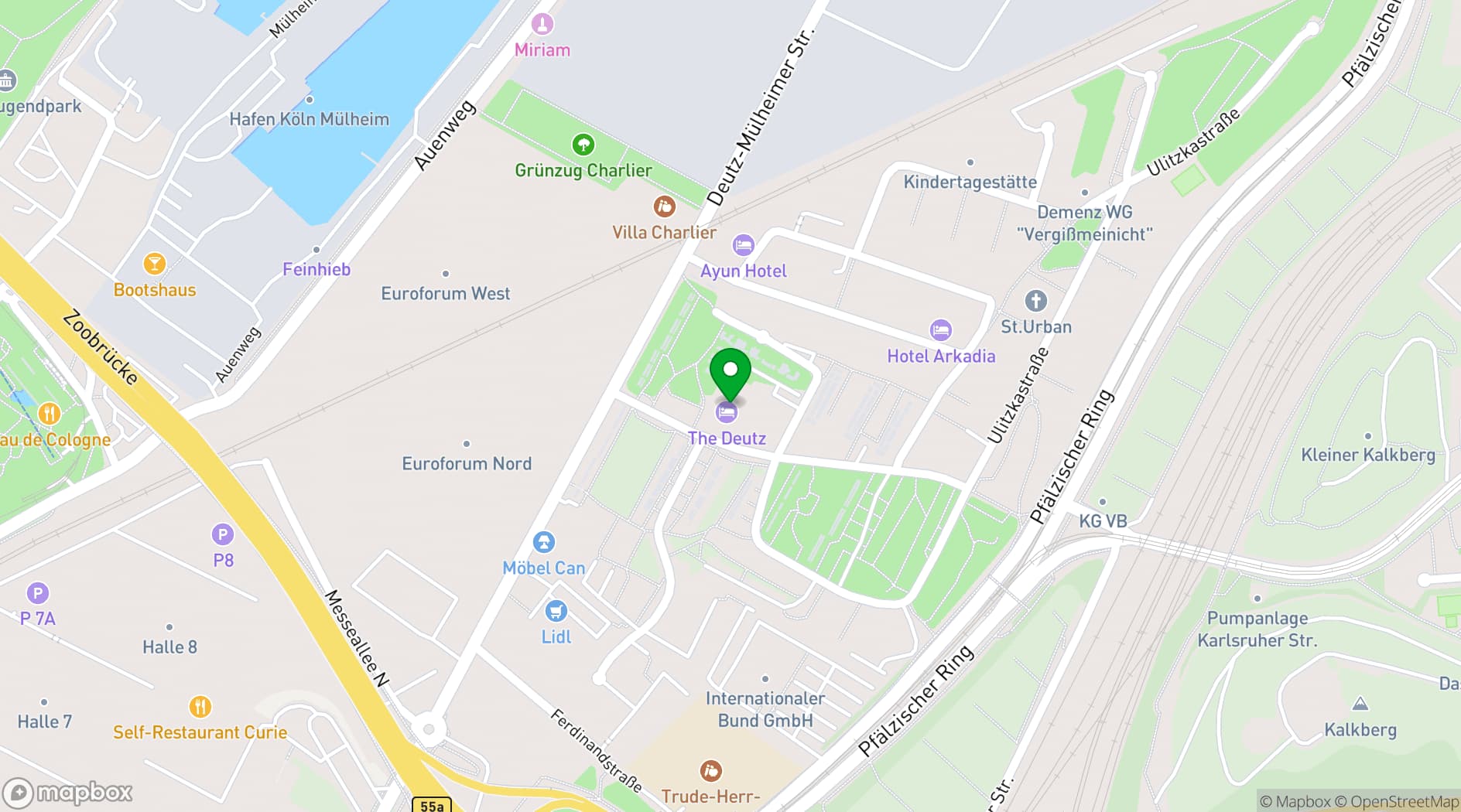 Map showing the Deutz, a Tribute Portfolio Hotel