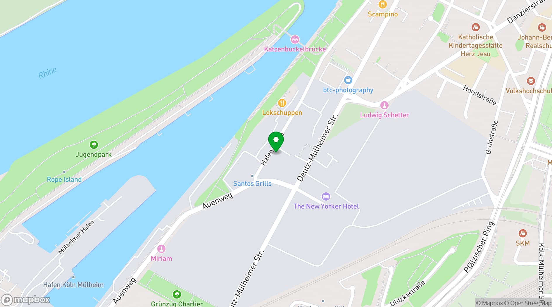 Map showing Harbour.Club