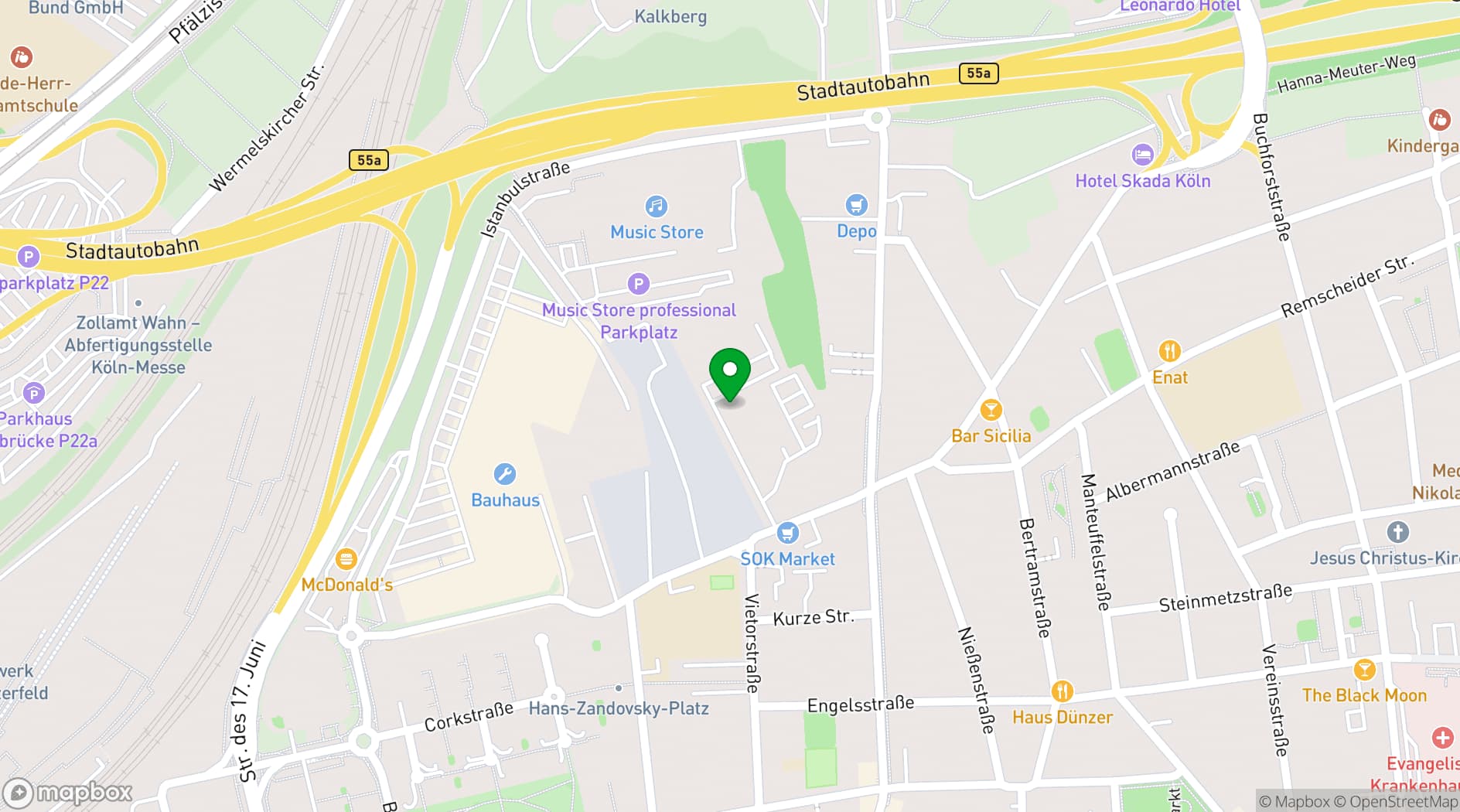 Map showing Sato Deluxe Festsaal