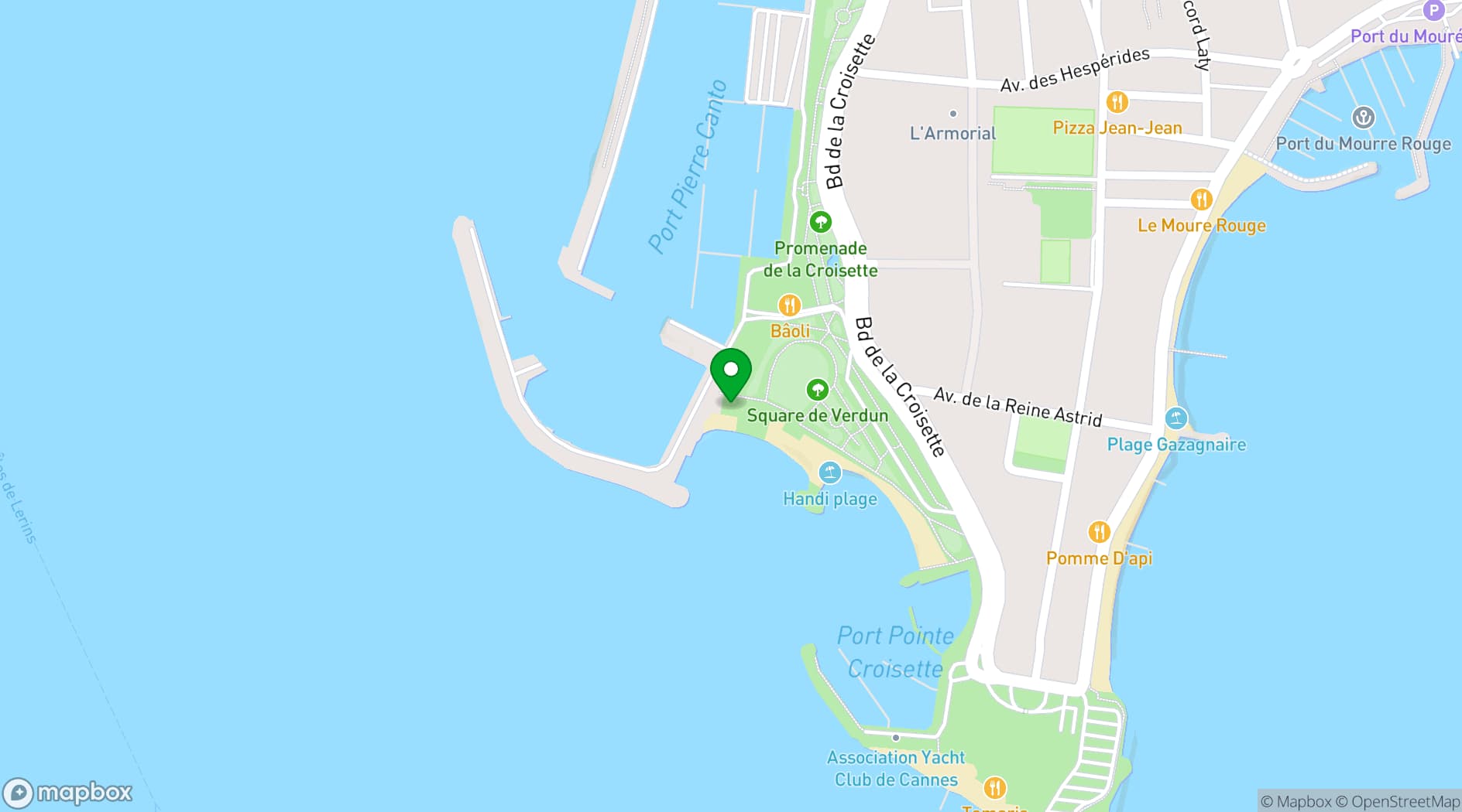 Map showing Bâoli Cannes