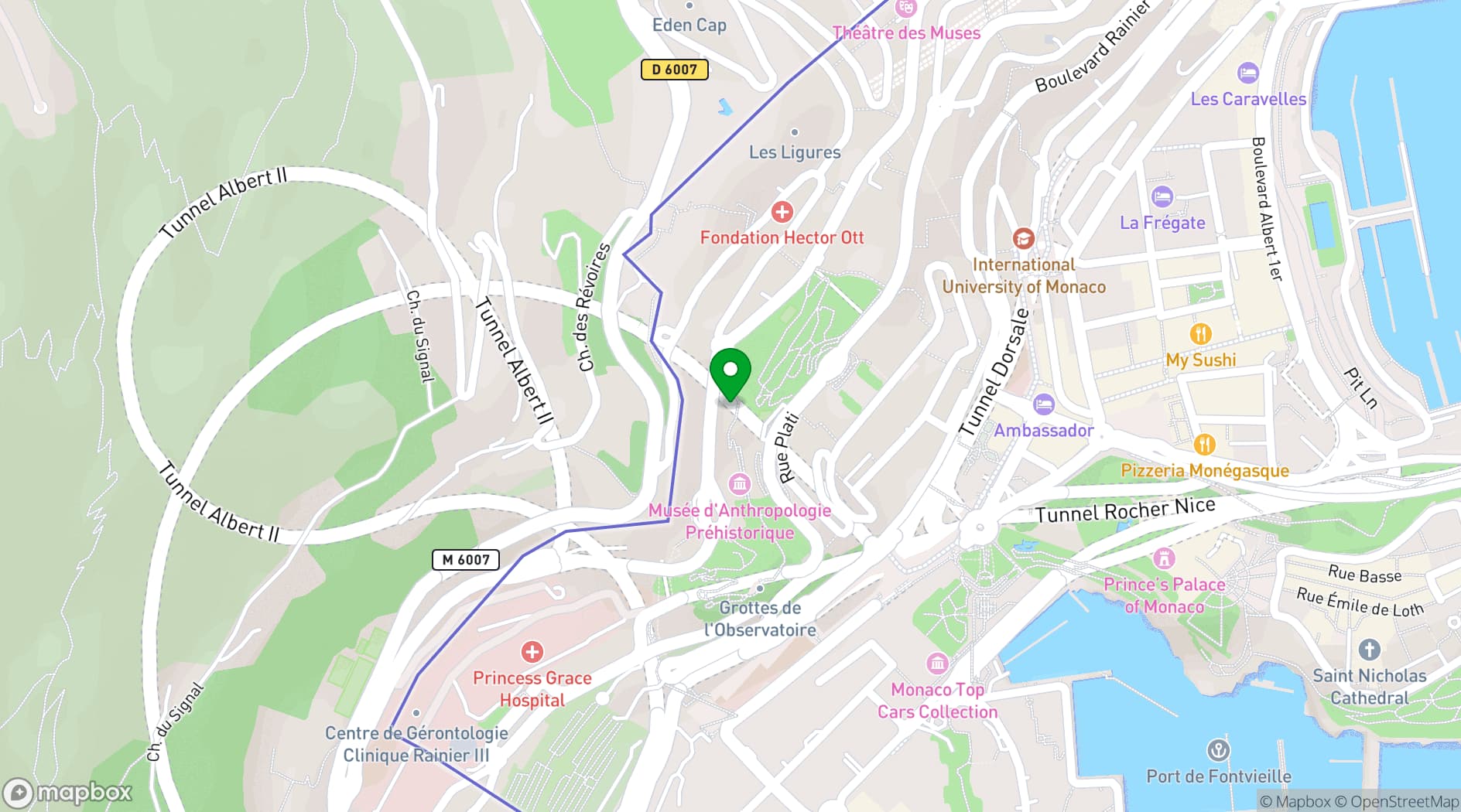 Map showing Villa Paloma
