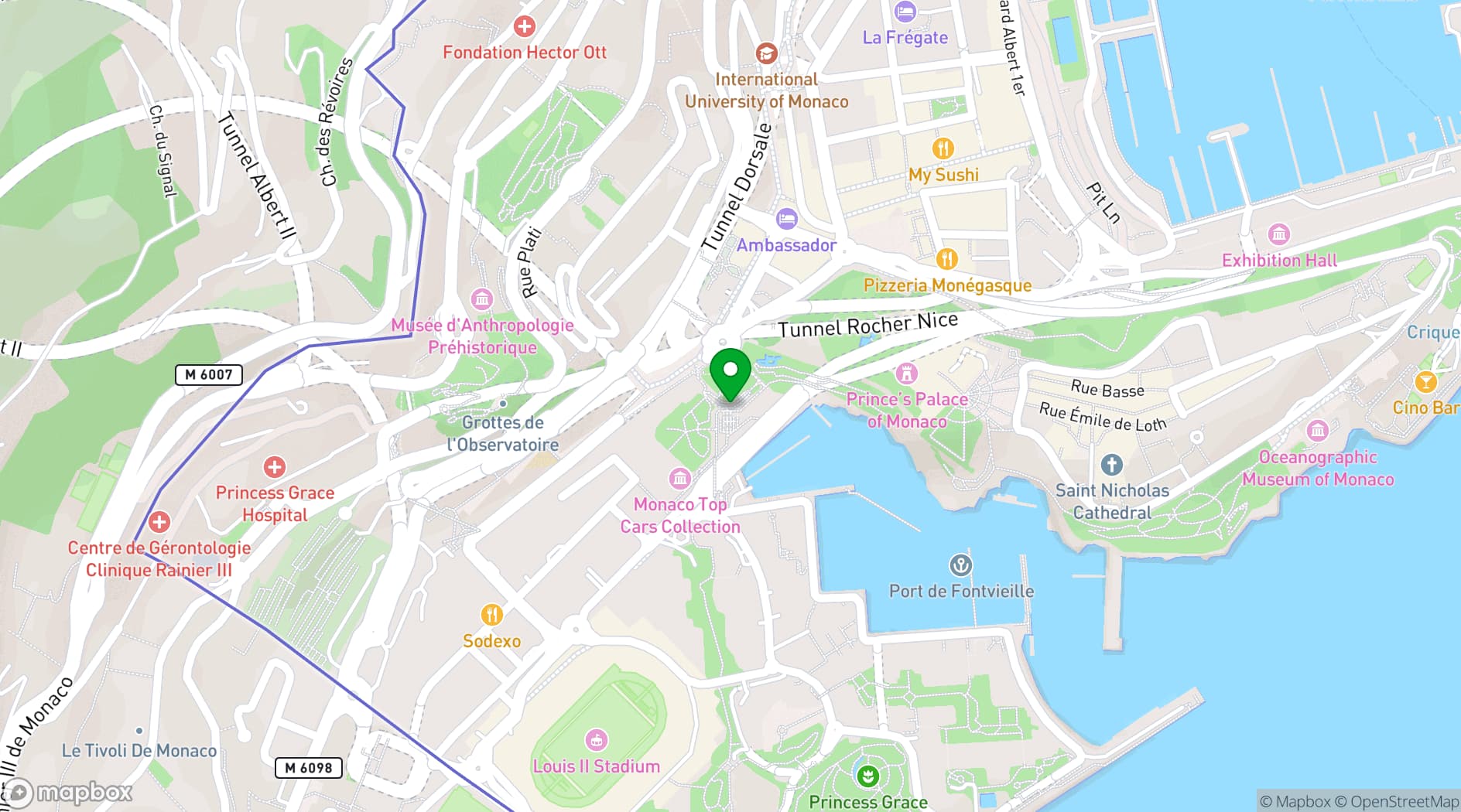Map showing Espace Léo Ferré