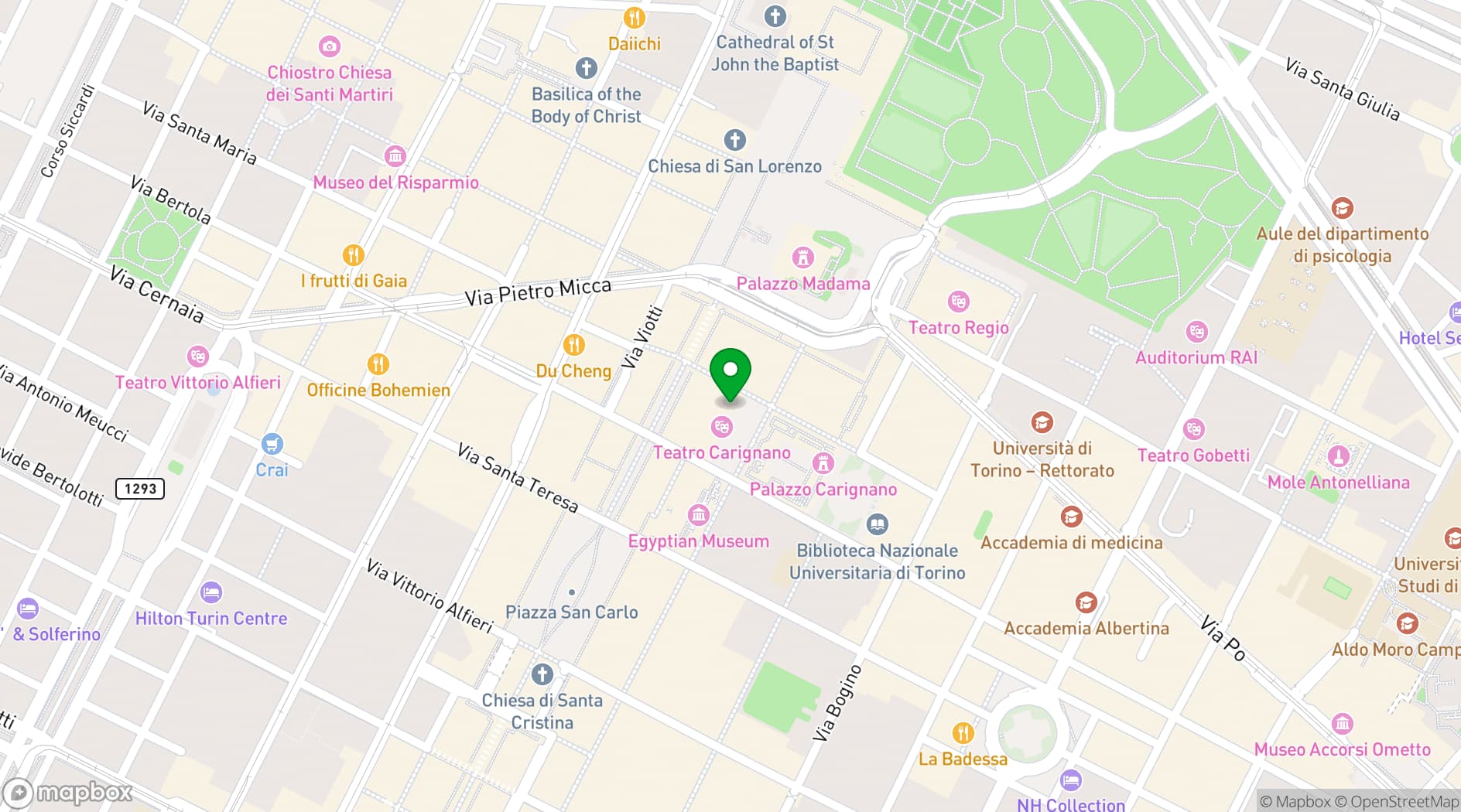 Map showing Del Cambio