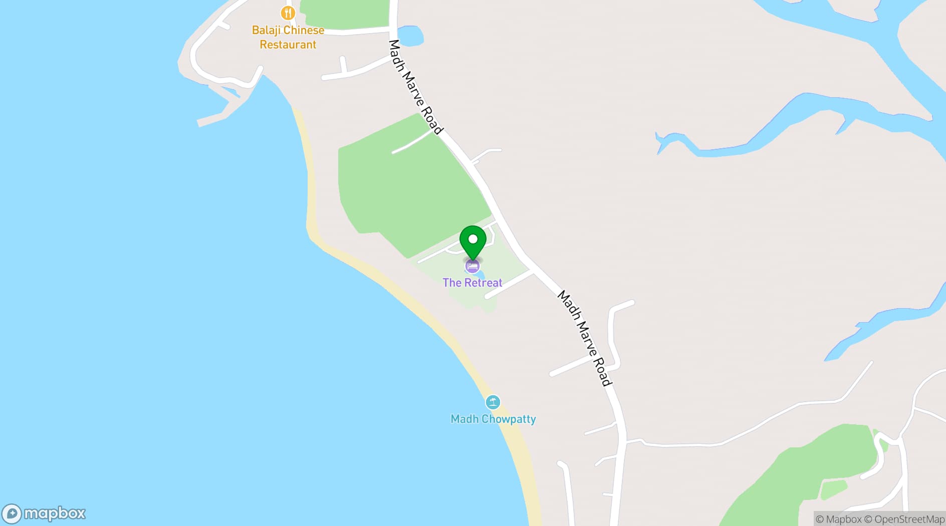 Map showing The Retreat Hotel and Convention Centre